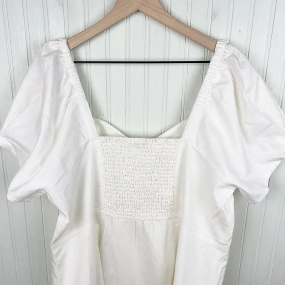 Madewell White Button-Front Mini Dress - Picture 9 of 14